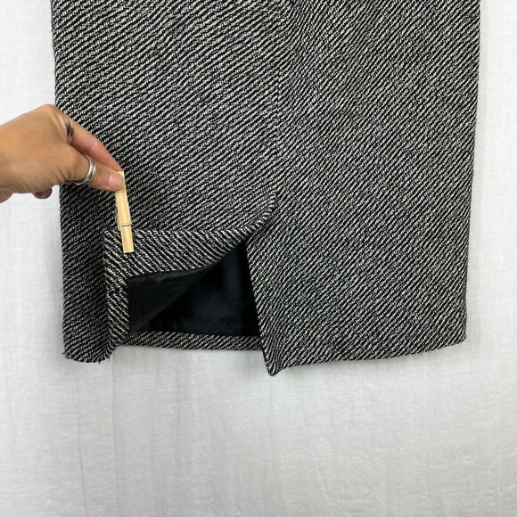 Calvin Klein Tweed Wool Blend Pencil Skirt Womens 4 Professional Punk Streetwear - Picture 5 of 12